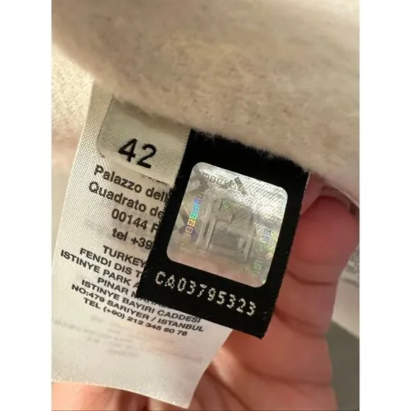 Fendi Roma Wool Coat 42 Blush Pink Shearling Pocket Jacket Italy Luxury Designer - Picture 9 of 15